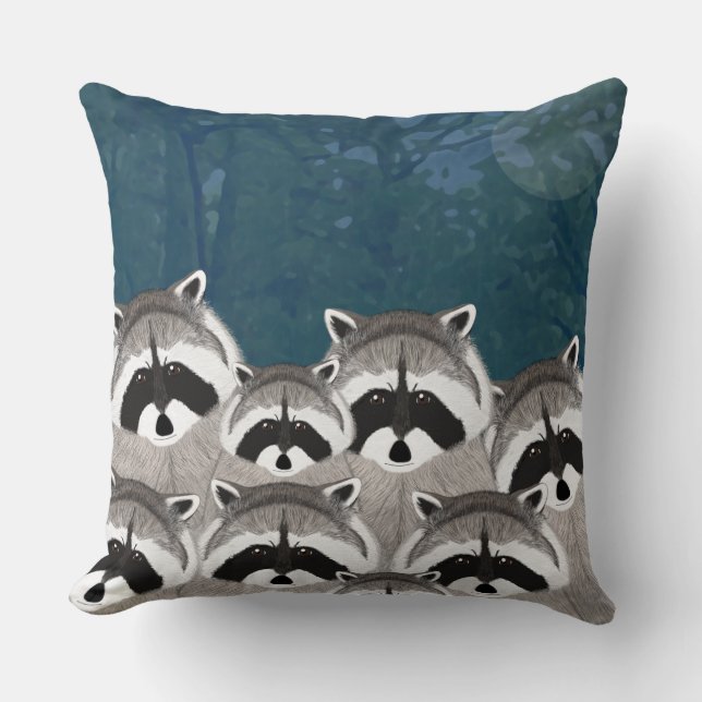 Raccoons Lance Oreiller (Recto)