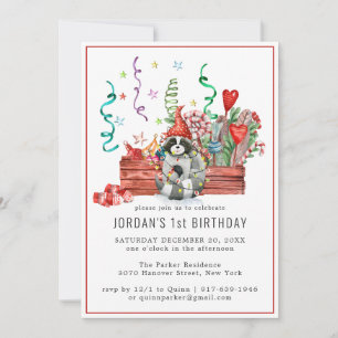 Raccos d'hiver Invitation de la fête des bois