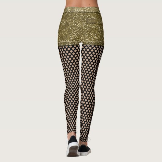 Raccourcis Parties scintillant Faux et Leggings en (Dos)