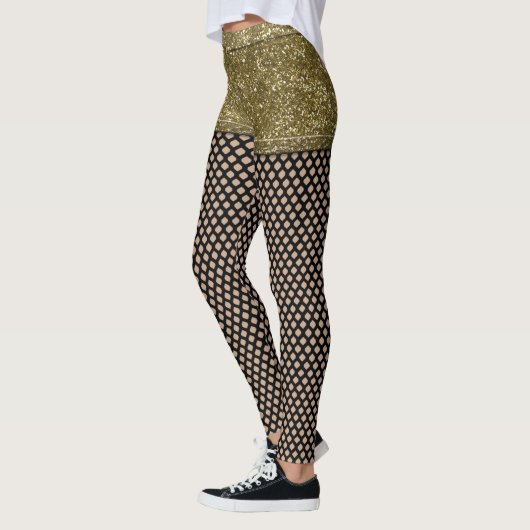 Raccourcis Parties scintillant Faux et Leggings en (Gauche)