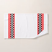 Race Accentée Noir Blanc Et Rouge Thème (Serviette à main)