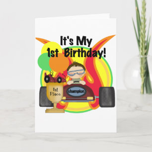 Race Auto 1e Verjaardag Tshirts en geschenken Kaart