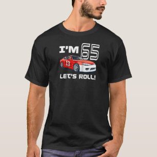 Race auto 65e verjaardag jongen raceauto racen 65 t-shirt