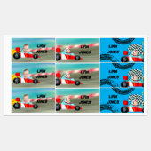 Race auto aangepaste foto labels (Vel)