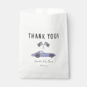 Race auto Baby shower - dank u Bedankzakje (Voorkant)