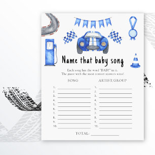 Race auto baby shower Naam die Baby Song