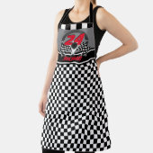 Race auto Checkerboard Nummer Ontwerp Schort (Insitu)