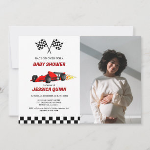 Race auto jongen Baby shower Kaart