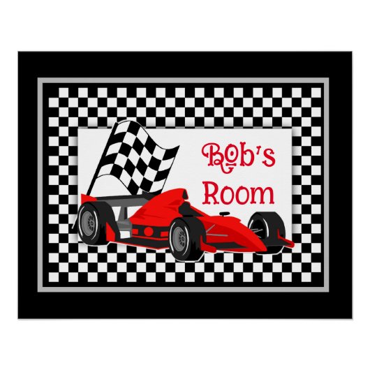 Race auto kamer Poster Perfect Poster (Voorkant)
