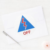 Race auto Kill Schakelaar Decal "Uit" Ronde Sticker (Envelop)