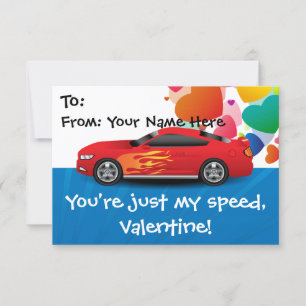 Race auto Kinder gepersonaliseerde klaslokaal Vale Kaart