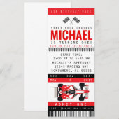 RACE AUTO PARTY UITNODIGING (Voorkant / Achterkant)