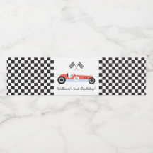 Race Auto Party Waterfles Label