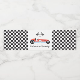 Race Auto Party Waterfles Label Waterfles Etiket