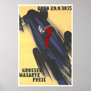 Race Auto Poster Tsjechië Racing Kunstprint