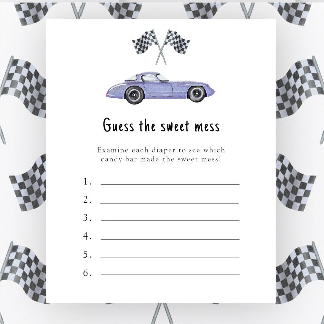 Race auto - Raad de Sweet Mess spel (Creator heeft geüpload)