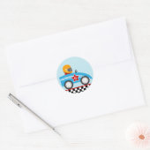 Race auto rond sticker aanpassen (Envelop)
