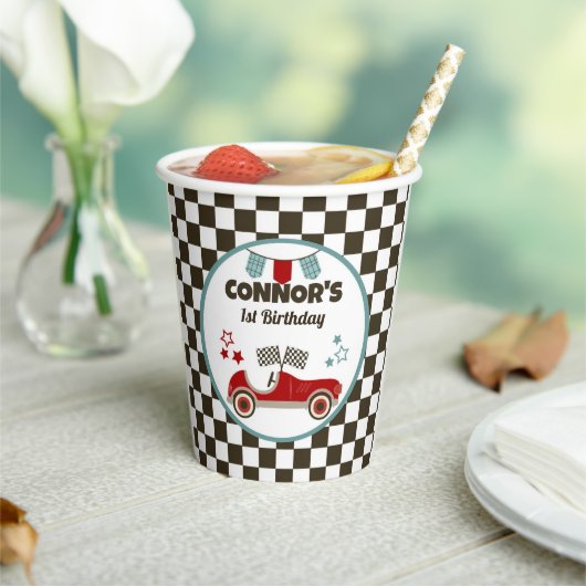 Race auto thema feest papieren bekers (Insitu)