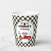 Race auto thema feest papieren bekers (Voorkant)
