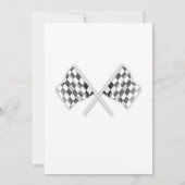 Race auto thema verjaardag uitnodiging (Achterkant)