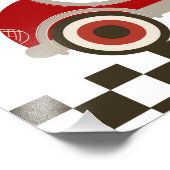 Race auto thema welkomstbord foto afdruk (Hoek)