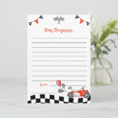 Race Auto Tijd Capsule Nota Bericht Kaart (Staand voorkant)