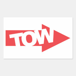 Race auto Tow Decal Rechthoekige Sticker