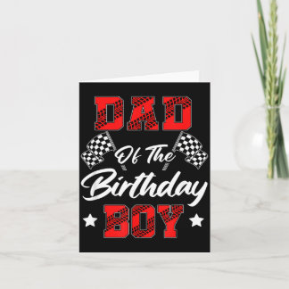 Race Auto Vader Van De Jarige Jongen Racing Famili Kaart