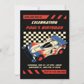 Race auto verjaardag kaart (Voorkant)