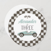 Race auto verjaardag oplader bord insert Kaart (Voorkant / Achterkant)