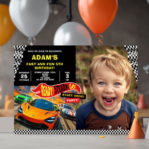 Race Auto Verjaardag Party Fun Kaart