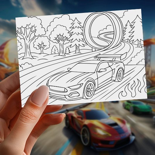 Race Auto Verjaardag Party Fun Kaart