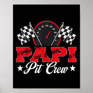 Race Auto Verjaardag Party Racing Familie Papi Pit Poster