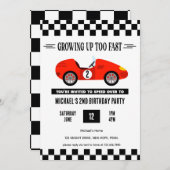 Race auto Verjaardag, Racing auto  Kaart (Voorkant / Achterkant)