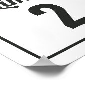 Race Auto Verjaardag snelheidslimiet teken Poster (Hoek)