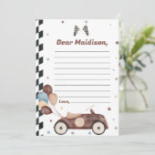 Race auto Verjaardag Tijd Capsule Note Kaart (Staand voorkant)