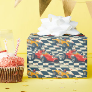Race Auto Verjaardagscadeau Verpakking Cadeaupapier