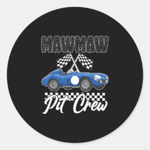 Race auto verjaardagsfeestje racende familie mawma ronde sticker