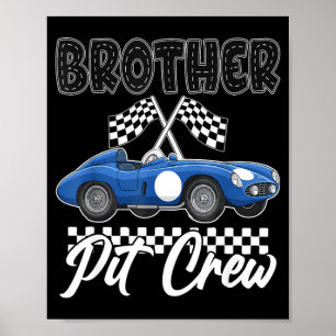Race auto verjaardagsfeestje racing familie broer poster