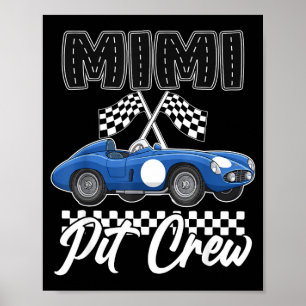 Race auto verjaardagsfeestje racing familie mimi p poster