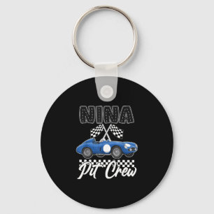 Race auto verjaardagsfeestje racing familie nina p sleutelhanger