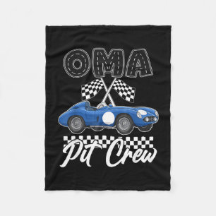 Race auto verjaardagsfeestje racing familie oma pi fleece deken