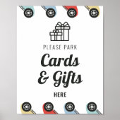Race Auto Verjaardagskaarten en Geschenken Teken Poster (Voorkant)