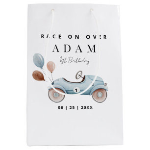 Race Auto Verjaardagsuitnodiging, Snel Eén Verjaar Medium Cadeauzakje