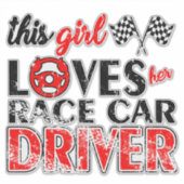 Race-autobestuurder Sticker (Voorkant)