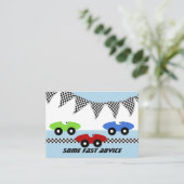 Race Baby shower Advice Kaarten (Staand voorkant)