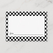 Race Baby shower Advice Kaarten (Achterkant)