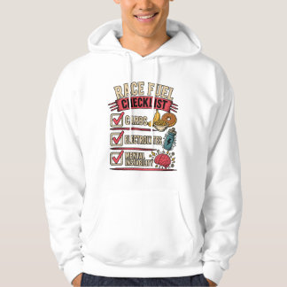 Race Brandstof Checklist | Grappige Hardlopers Hum Hoodie