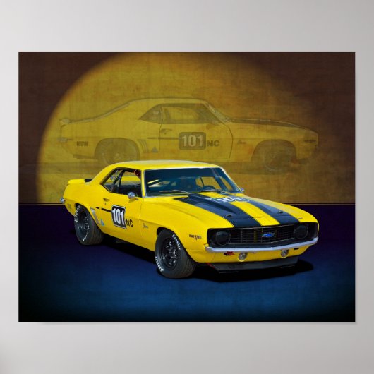 Race Camaro Poster (Voorkant)