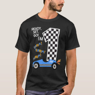 Race Car 3rd Birthday Party Racing Car Driver 3 Bi T-shirt